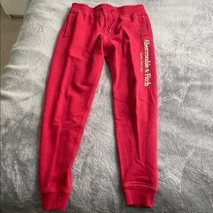 abercrombie & fitch limited edition red joggers